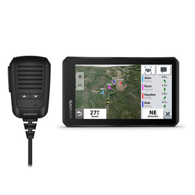 Garmin Tread five-point-five-inch display offers bright, glove-friendly navigation for off-road riding.