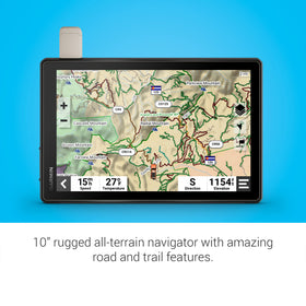Garmin Tread XL trail navigation guides unpaved routes with turn-by-turn updates.