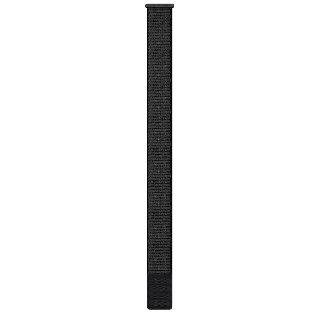 Garmin UltraFit front view showing black strap and secure hook-and-loop closure for comfort