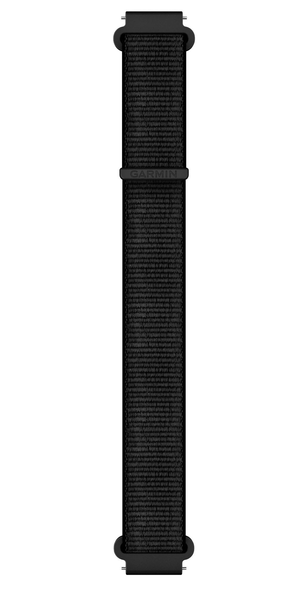 Garmin UltraFit nylon band front view showing clasp and comfortable fit