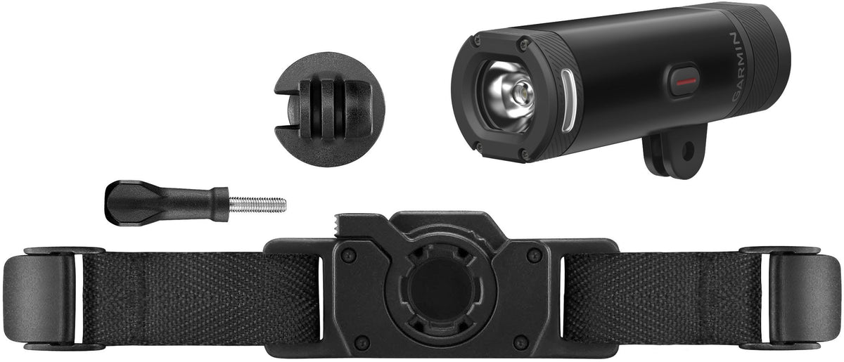 Garmin Varia UT800 Trail Edition in night and day modes with five settings.