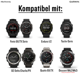 Garmin Whitestone buckle and holes view illustrates adjustable fit and reliable clasp