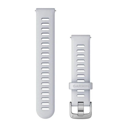 Garmin Whitestone band front view showing fit and quick-release ease