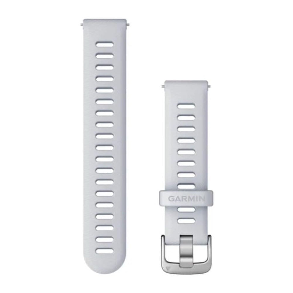 Garmin Whitestone band front view showing fit and quick-release ease