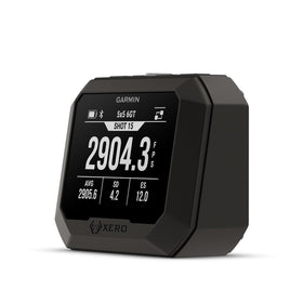 Garmin Xero C2 downrange setup captures rapid velocity data for multiple firearms.
