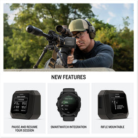 Garmin Xero C2 reinforced housing withstands recoil during mounting on a firearm.