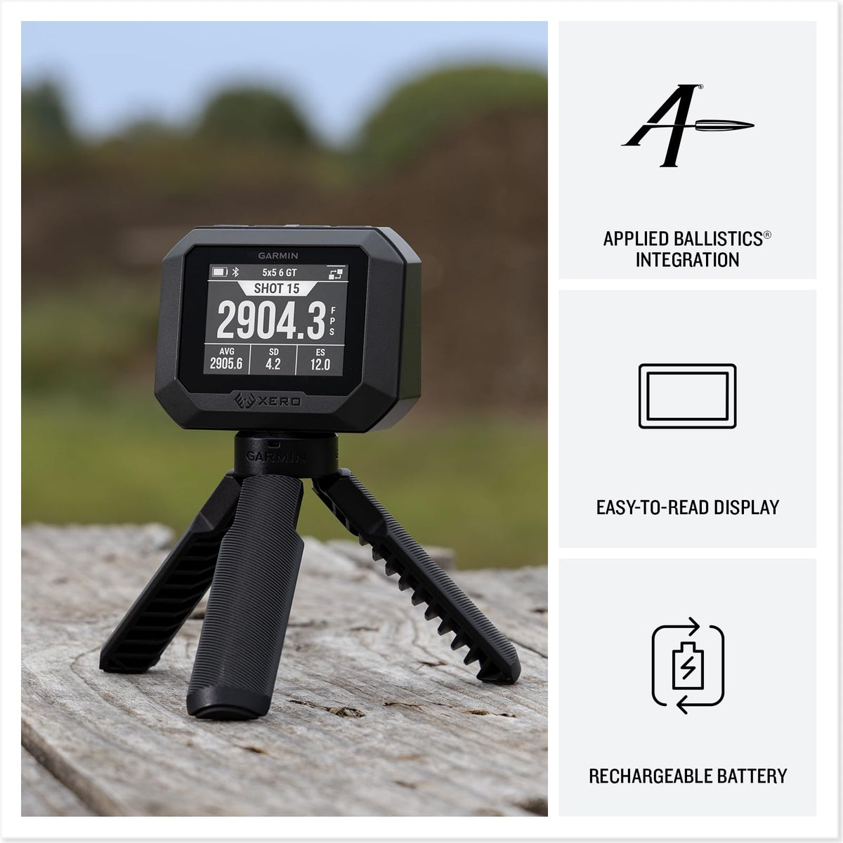 Garmin Xero C2 live wrist data display integrates with select Garmin watches.