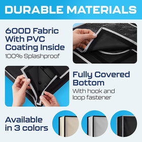Garnetics folded cover packed for storage preserving waterproof layers
