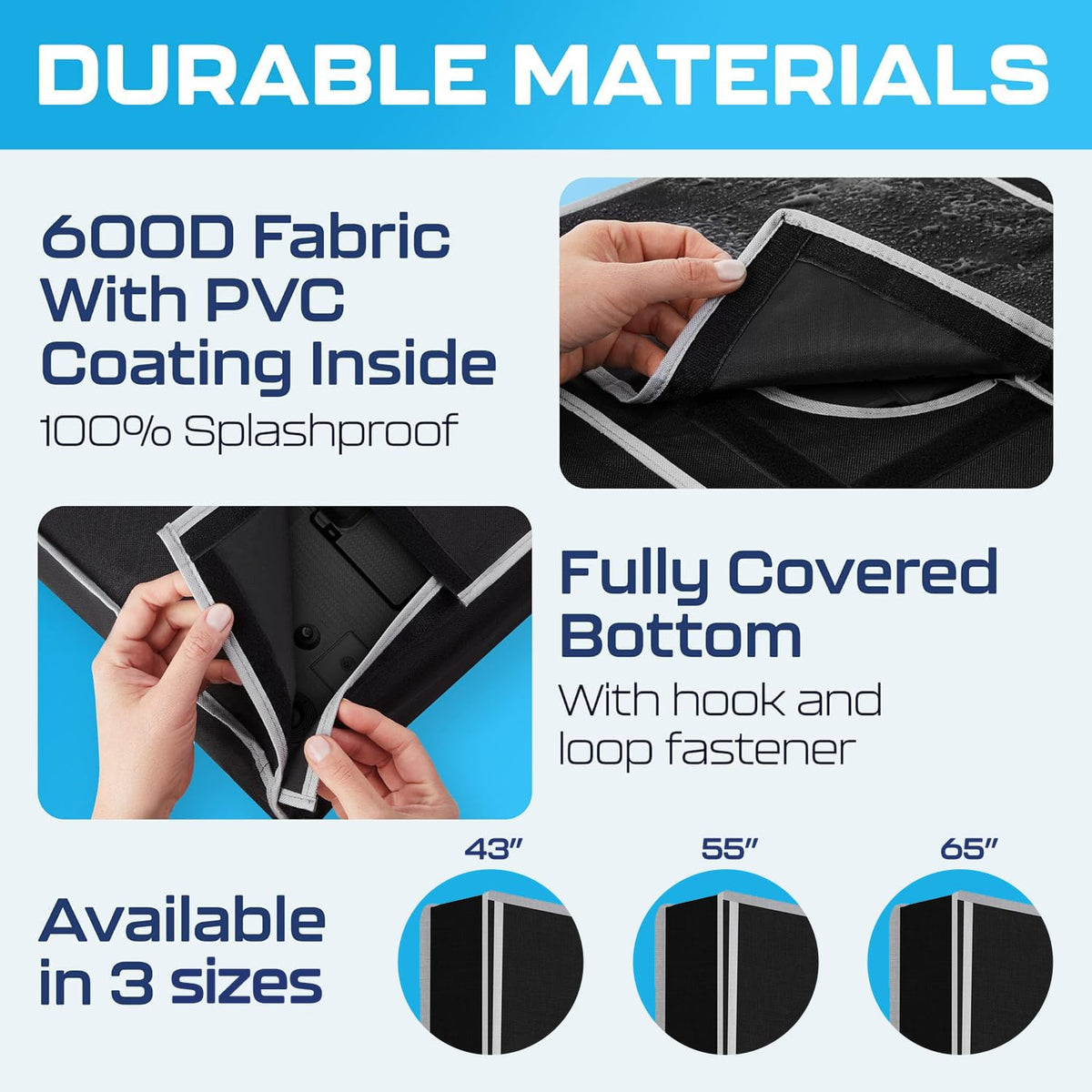 Garnetics folded cover compact in storage illustrating easy transport