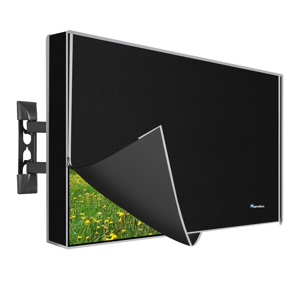 Garnetics front view of 65 inch cover showing neat low-profile protection