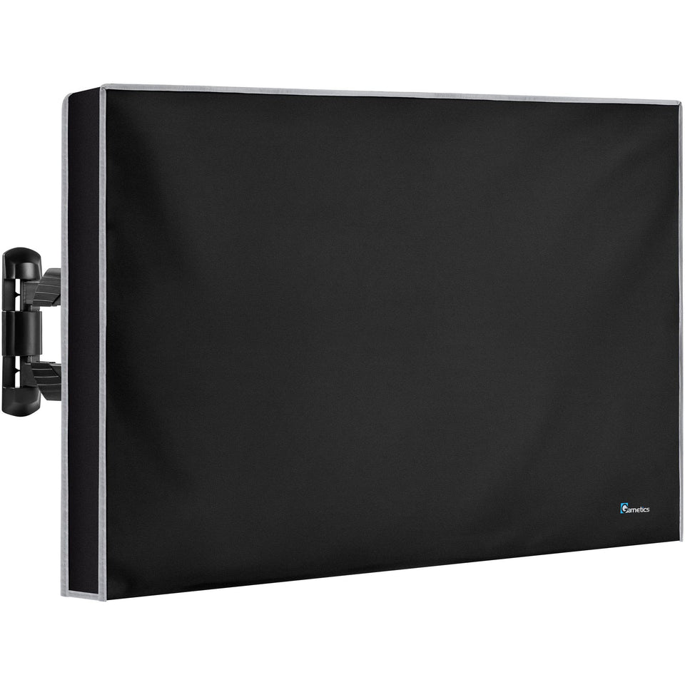 Garnetics front view of covered TV showing full protection and clean fit