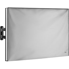Garnetics front view of covered 39 inch TV showing full weatherproof protection