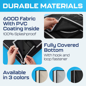 Garnetics scale comparison beside chair illustrating cover size for accurate fit decision