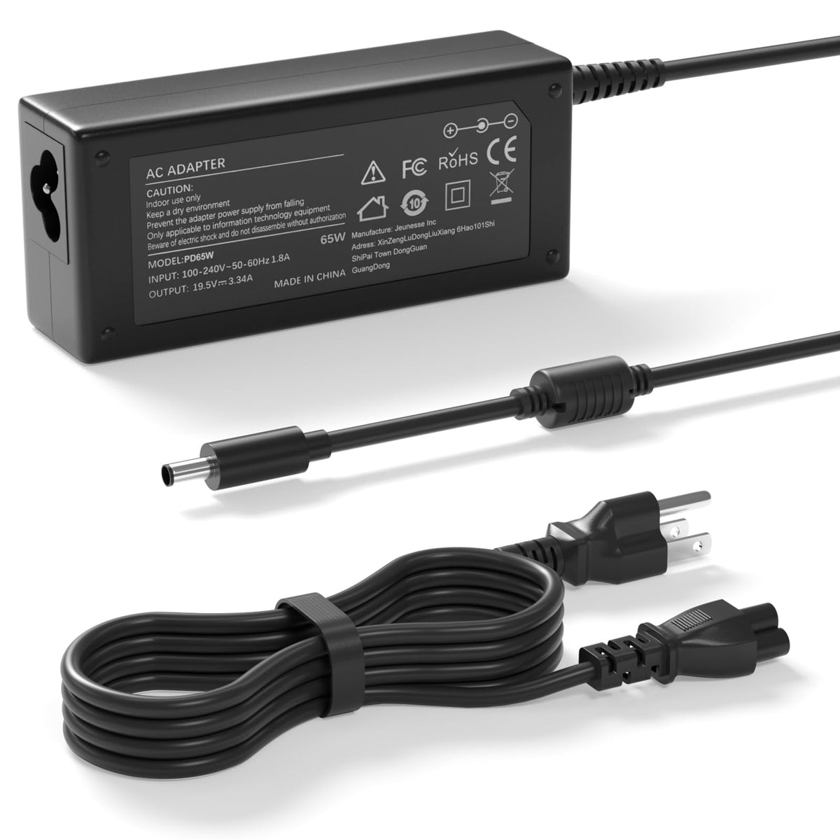 Gasmocs 65W charger front view highlighting compact form for efficient charging on the go.