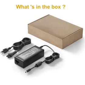 Gasmocs 65W charger packaging content illustrating included items.