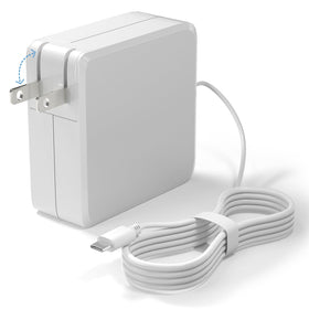 Gasmocs 65W USB-C laptop charger front view ready for fast charging on compatible devices.