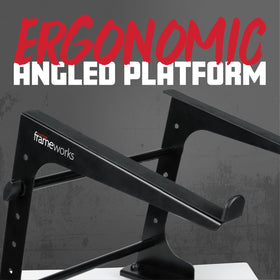 Gator Frameworks stand with cable-management bars organizing cables neatly