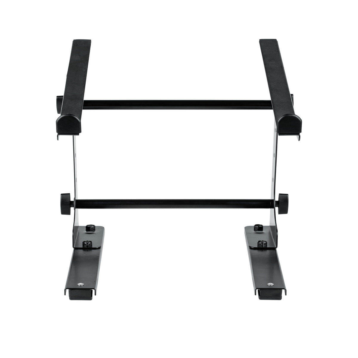 Gator Frameworks stand aiding desk organization and gear placement