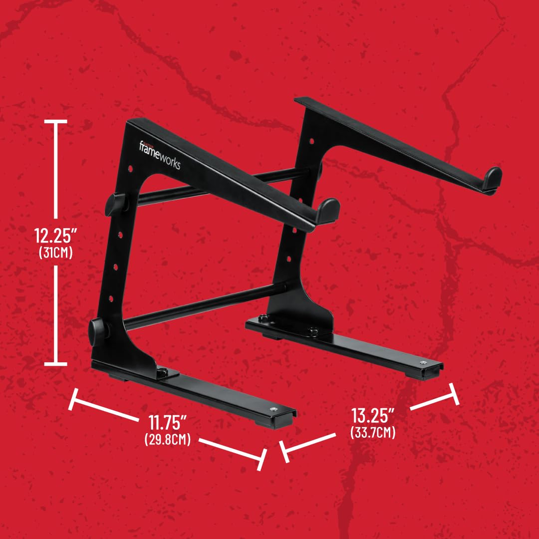 Gator Frameworks stand folded for compact storage and transport