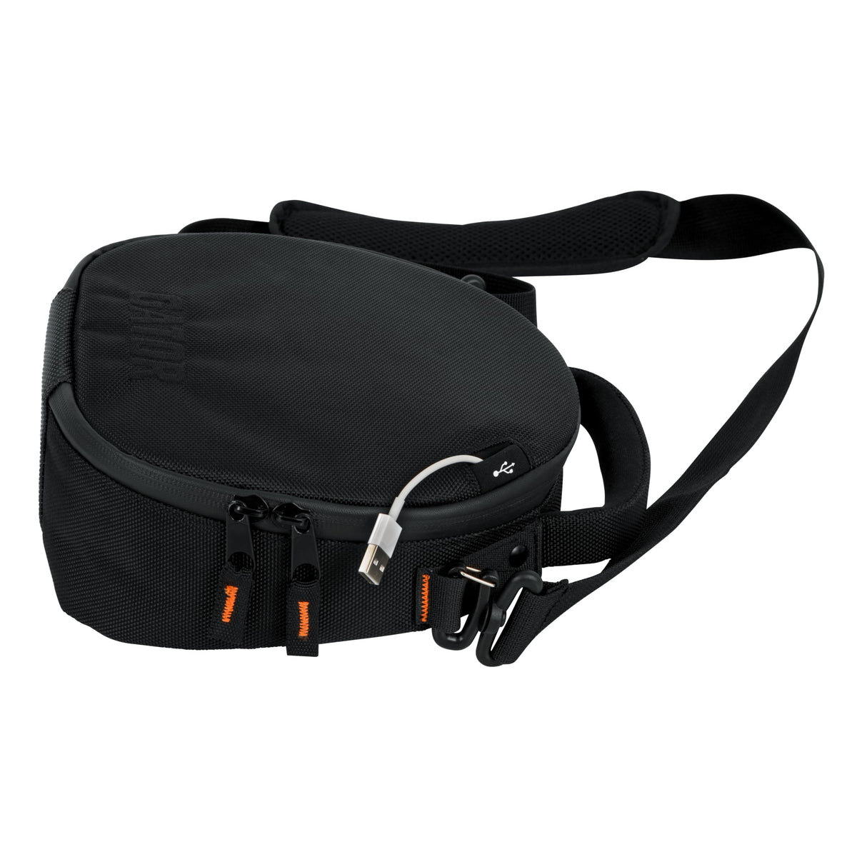 Gator G-CLUB worn over shoulder showing portable carry convenience for DJs