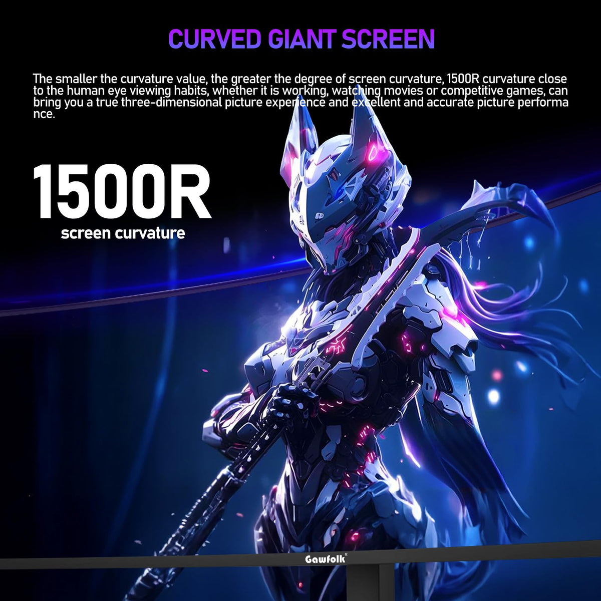Gawfolk 120Hz gaming performance reduces motion blur for fast-paced titles.