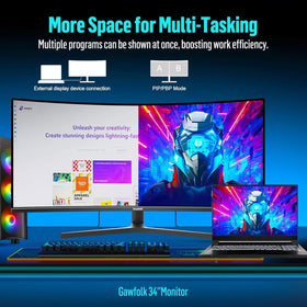 Gawfolk 165 Hz gaming scene showing fluid motion and quick responsiveness.
