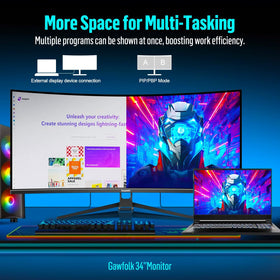 Gawfolk 165Hz ultrawide monitor delivers smooth motion for fast-paced gaming