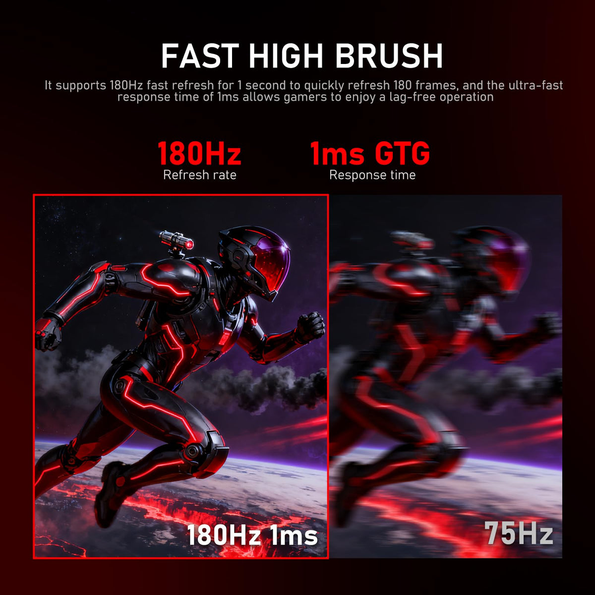 Gawfolk 180Hz gaming performance—smooth action with reduced motion blur.