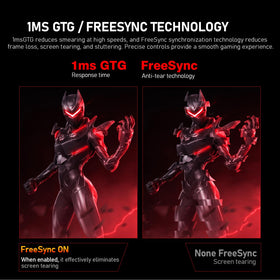 Gawfolk 1ms GTG monitor reduces motion blur during fast actions