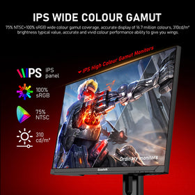 Gawfolk 27-inch 2K QHD monitor with 178° viewing angle maintains color consistency.