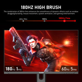 Gawfolk 27-inch 2K QHD monitor with IPS panel for accurate colors and wide angles.
