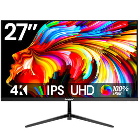 Gawfolk 27-inch 4K IPS monitor in-use on a desk showcasing crisp 4K clarity