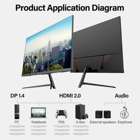 Gawfolk 27-inch 4K IPS monitor wall-mount ready for flexible placement