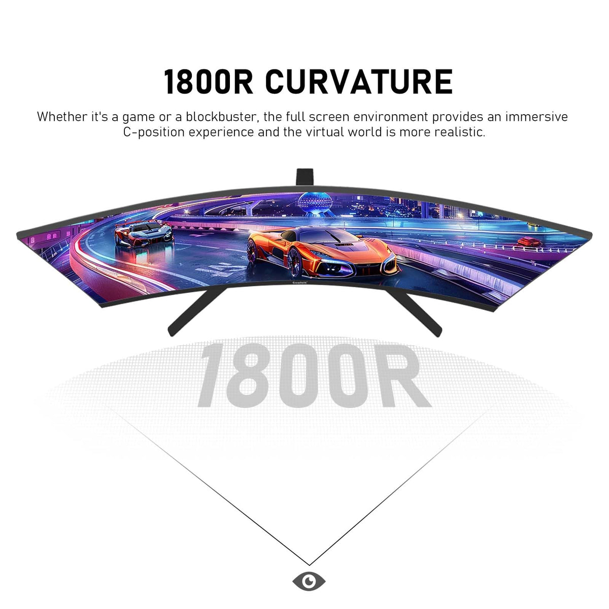 Gawfolk 27-inch screen close-up highlights 98% sRGB color range