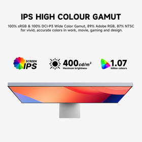 Gawfolk 27-inch monitor color coverage illustrates 100% DCI-P3 and 89% Adobe RGB.