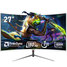 Gawfolk 27-inch curved gaming monitor with immersive arc viewing for engrossing gameplay