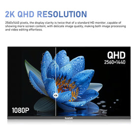 Gawfolk 27-inch IPS monitor side angle view highlighting wide viewing angle
