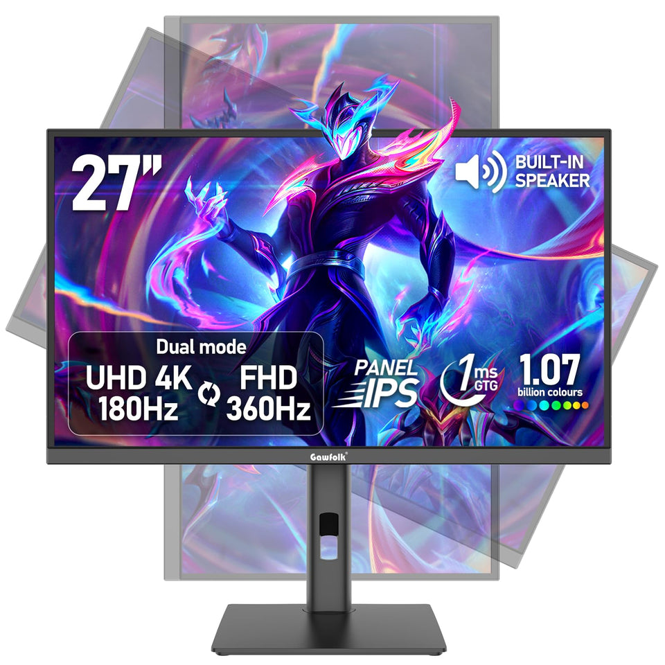 Gawfolk 27-inch IPS monitor with UHD 4K clarity for immersive gaming