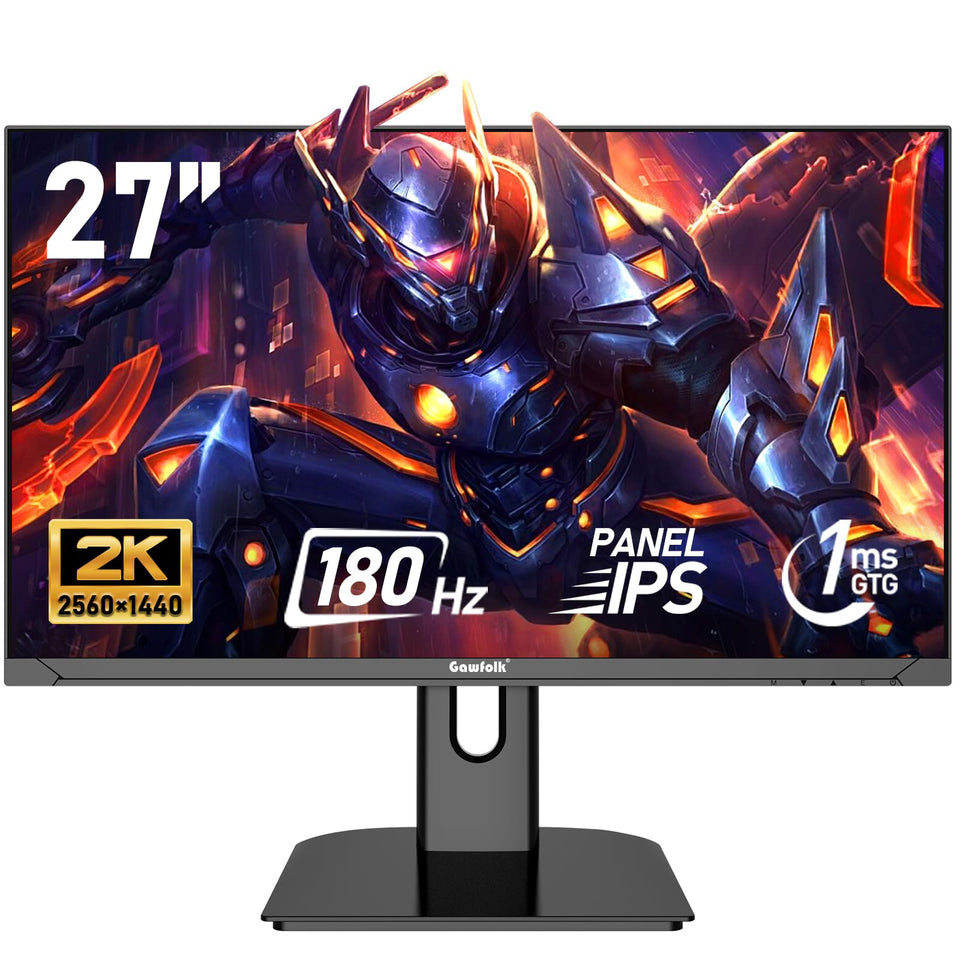 Gawfolk 27-inch QHD display delivers sharp detail and vibrant color from any angle.