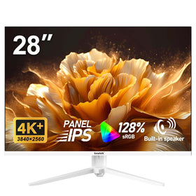 Gawfolk 28-inch UHD monitor front view for multitasking and sharp detail.