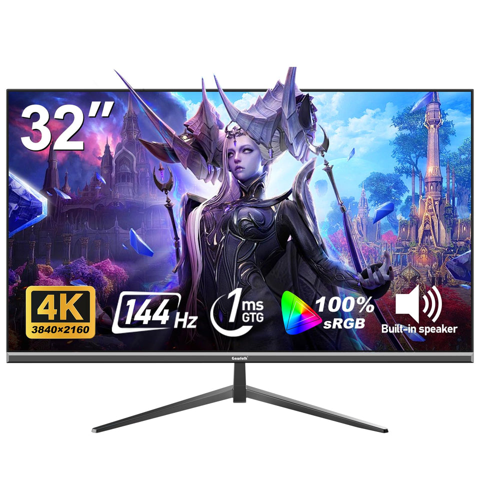 Gawfolk 32-inch 4K UHD display delivers sharp visuals for gaming and creative tasks.