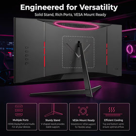 Gawfolk 32-inch monitor wide viewing angles stay consistent in any seat.