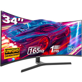 Gawfolk 34-inch ultrawide curved monitor front view for immersive multitasking.