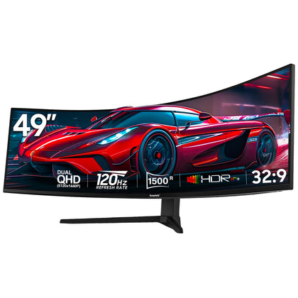 Gawfolk 49-inch curved ultrawide monitor for immersive gaming and multitasking