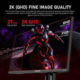 Gawfolk FreeSync technology minimizes tearing for fluid video and gaming.