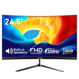 Gawfolk 24.5-inch curved monitor front view for immersive gaming and productivity