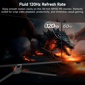 Gawfolk 120Hz refresh rate enables smooth action in games.