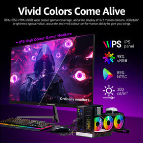 Gawfolk gaming monitor 120Hz refresh rate for smooth, tear-free action.