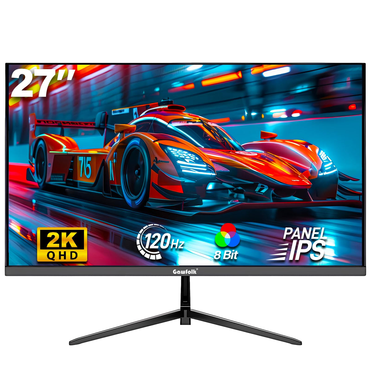Gawfolk 27-inch IPS gaming monitor with crystal-clear color for immersive gaming.
