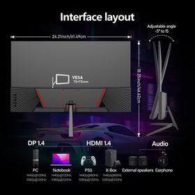Gawfolk HDMI DP USB connectivity supports versatile device pairing